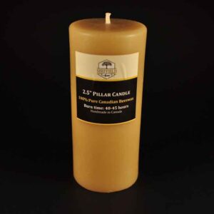 Pillar Candle 2.5" Bees Wax