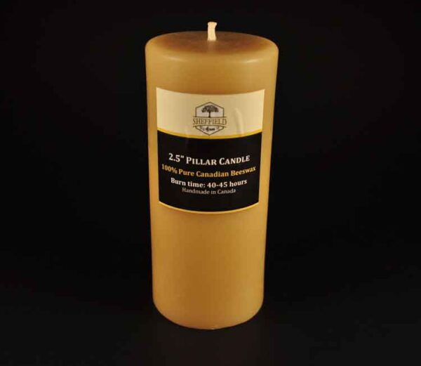 Pillar Candle 2.5" Bees Wax